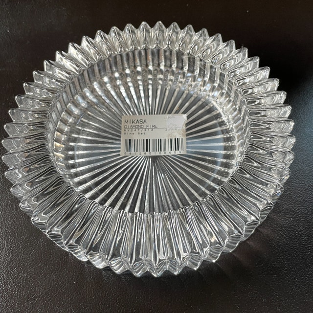 Mikasa Diamond Wine/Champagne Bottle Crystal Coaster