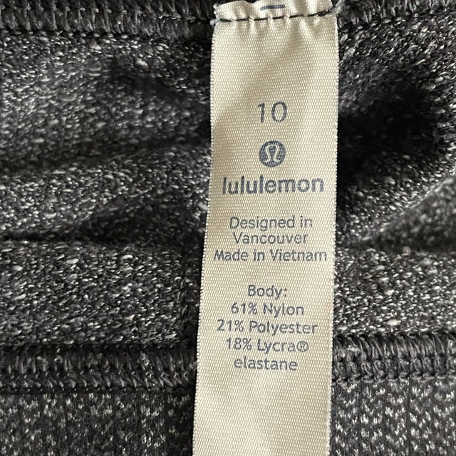 NEW Lululemon Heathered Black/Gray Leggings - Size 10 - photo 4