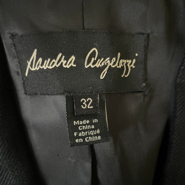 Black Linen Short Fitted Blazer-Sandra Angelozzi-Sz.2 - photo 2