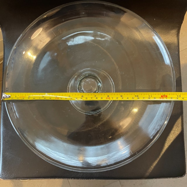 Vintage Super Large Clear Glass Cake Dome and Pedestal Platter - photo 5