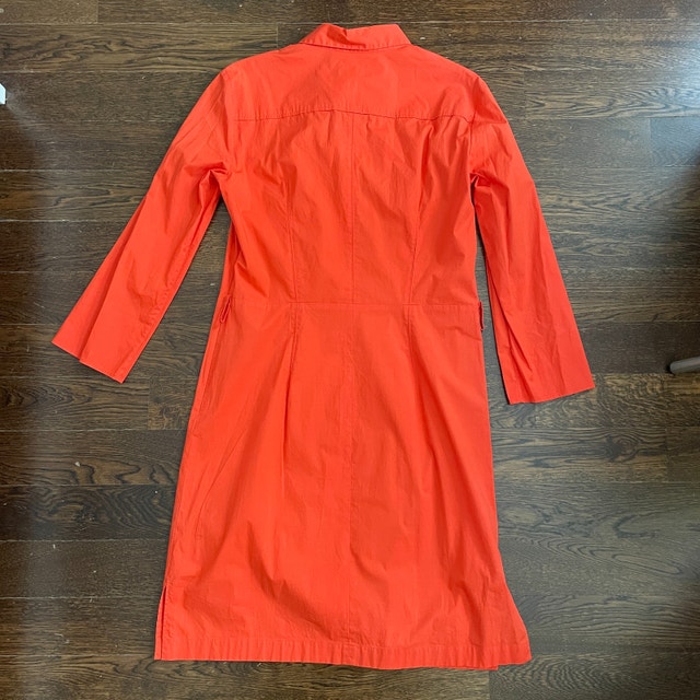 Hugo Boss Dashina3 Orange Cotton blend Shirt Dress-Size 6 - photo 4