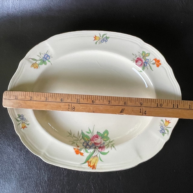 Vintage 50s Alfred Meakin small oval serving platter-England - photo 4