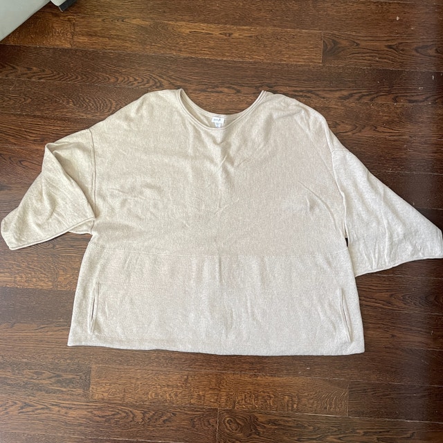 Pure J Jill Kimono Pullover Sweater Cashmere/Cotton-XL