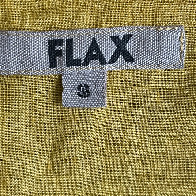 Flax 100% Linen Short Blazer Cardigan Mustard Yellow-Small/MED - photo 2