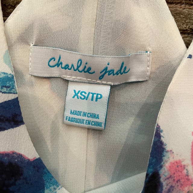 Charlie Jade 100% Silk flowy dress with halter top - Size XS - photo 4