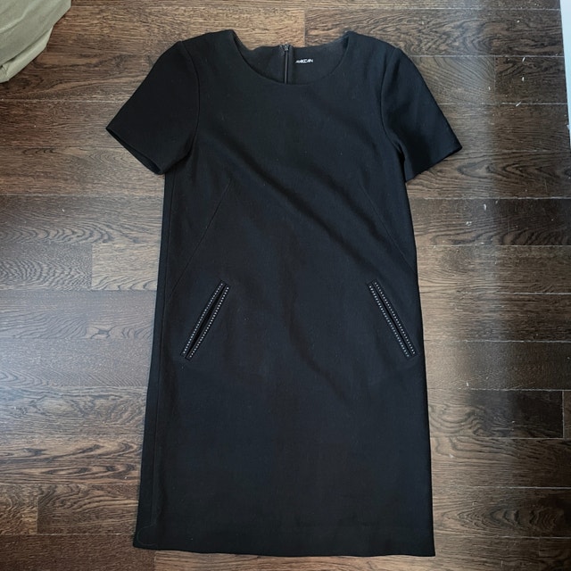 Marc Cain Black Short Sleeve Minidress w/ pockets-Sz. 4