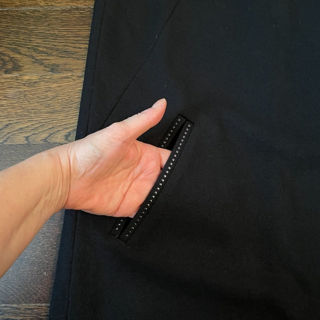 Marc Cain Black Short Sleeve Minidress w/ pockets-Sz. 4 - photo 2
