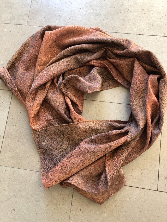 NEW Beautiful Brown toned large square scarf -42" x 42" - photo 4