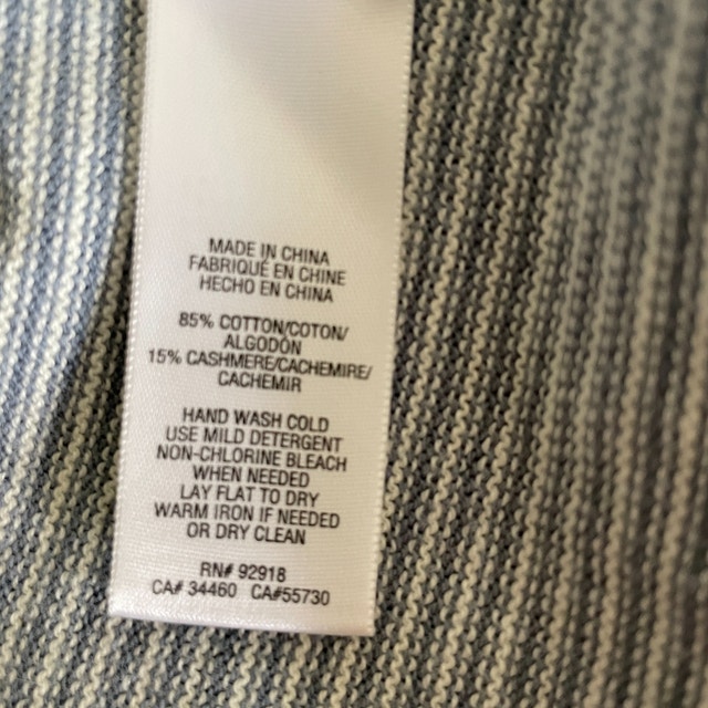 Vintage Juicy Couture Blue/White Cardigan Cashmere Blend-Small - photo 5