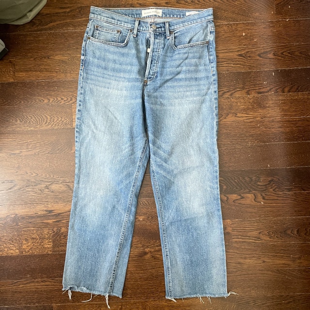 Denim Forum Aritzia Arlo High Rise Button Fly Raw jeans-Size 31 - photo 2