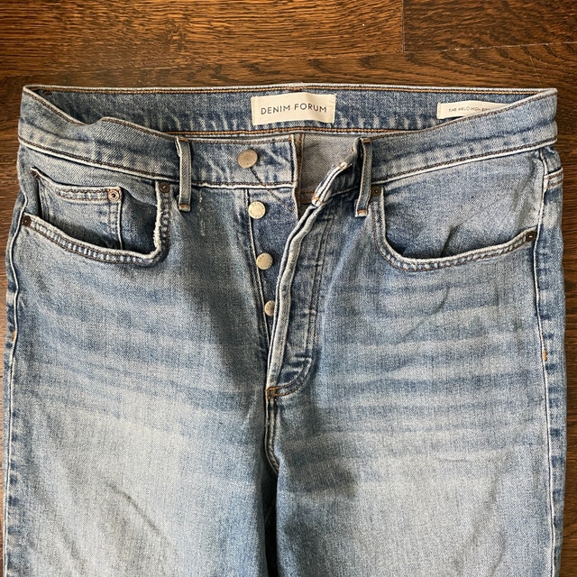 Denim Forum Aritzia Arlo High Rise Button Fly Raw jeans-Size 31 - photo 3