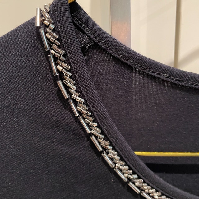 Gerry Weber Black Jersey w/ Bead Detail - Sz 10 - photo 4