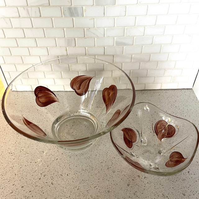 Vintage Anchor Hocking Chip- Dip Bowls -Handpainted - photo 2