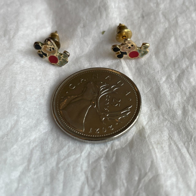 Vintage Mickey Mouse stud earrings for pierced ears - photo 3
