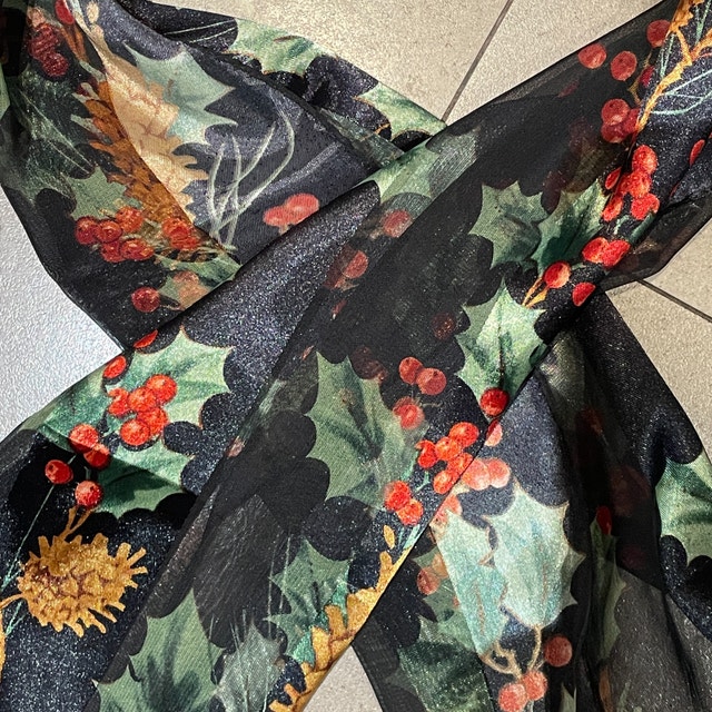 ECHO Mistletoe silk-like scarf. Christmas holiday theme. NEW - photo 5