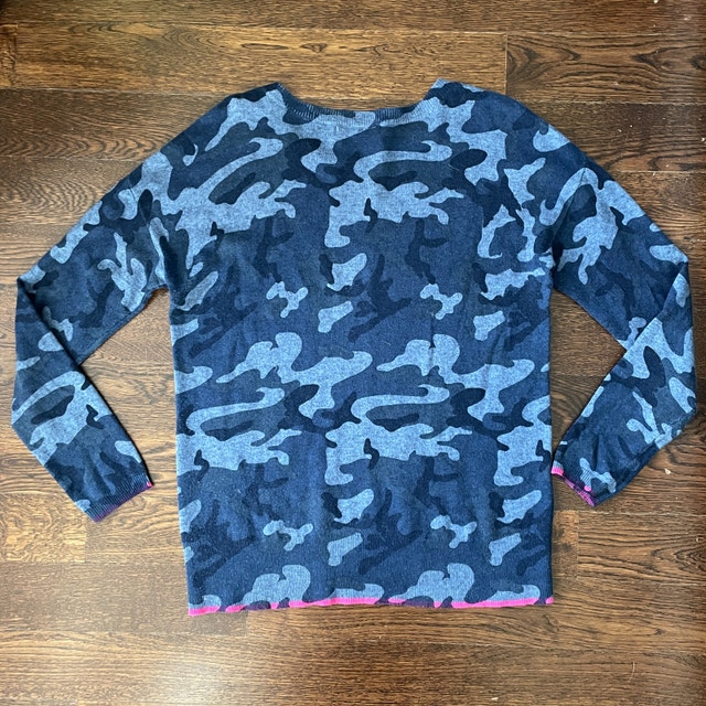 Frieda & Freddies New York Blue Camo Crew Neck Sweater-Medium - photo 5