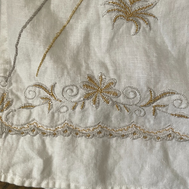 Autograph White 100% Irish Linen Tunic Blouse top-Medium - photo 5