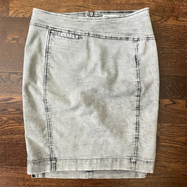Sandwich Amsterdam Stretch Denim Pencil Skirt-Exposed Zipper-6