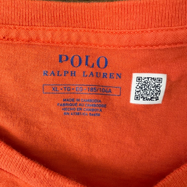 Men's Polo Ralph Lauren Orange Long Sleeve Crew Neck Jersey-XL - photo 2