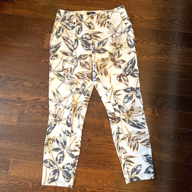 J. Crew Linen Garden Print Pants - Size 0 - photo 2