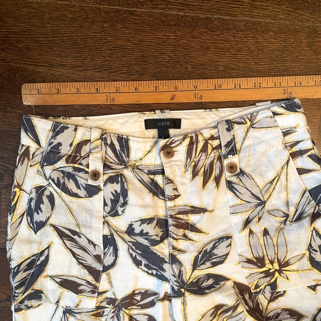 J. Crew Linen Garden Print Pants - Size 0 - photo 5