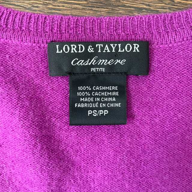 Lord & Taylor purple 100% Cashmere Sweater-Size Small Petite - photo 2