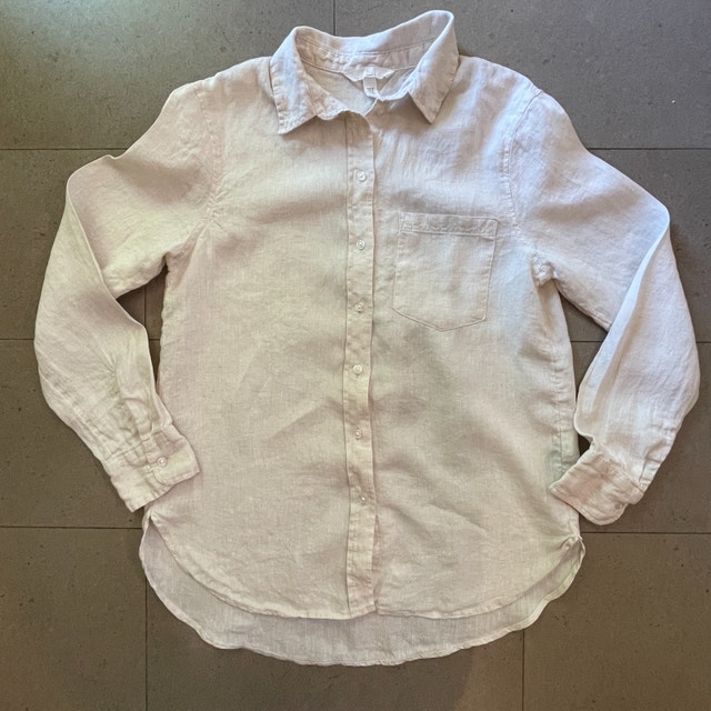 H&M Light oatmeal Linen Shirt - XS