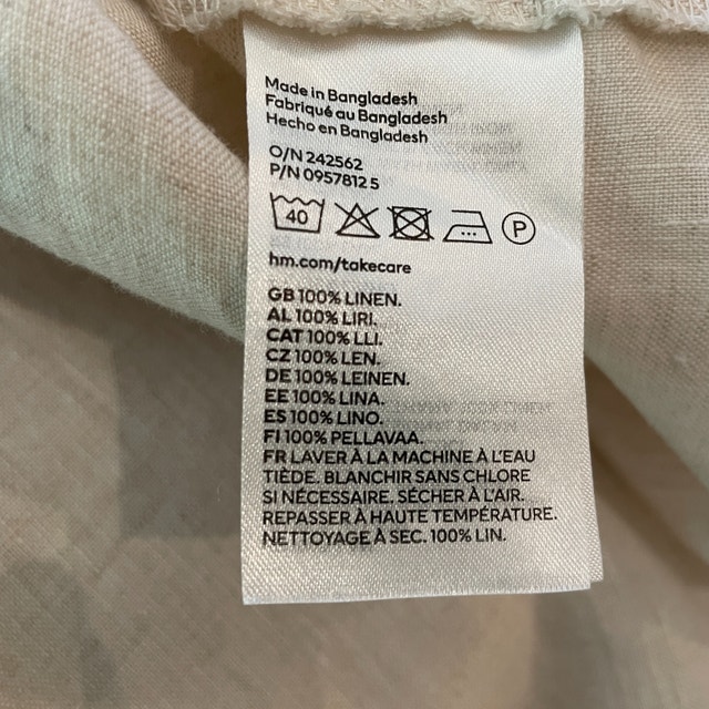 H&M Light oatmeal Linen Shirt - XS - photo 5