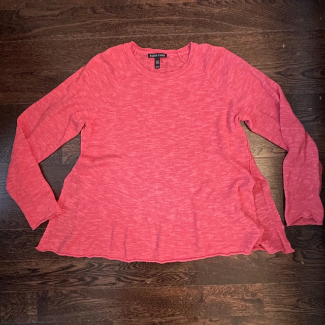 Eileen Fisher Linen/Cotton Coral Sweater Tunic-XS