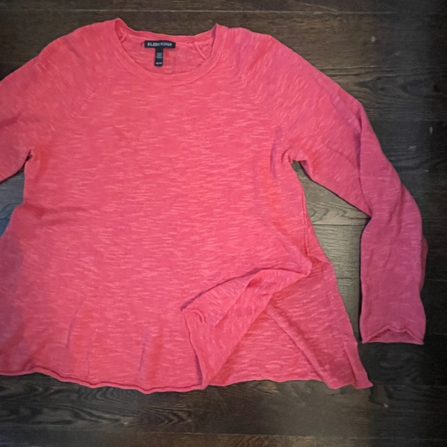 Eileen Fisher Linen/Cotton Coral Sweater Tunic-XS - photo 4