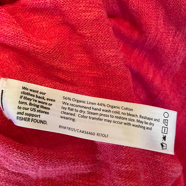 Eileen Fisher Linen/Cotton Coral Sweater Tunic-XS - photo 5
