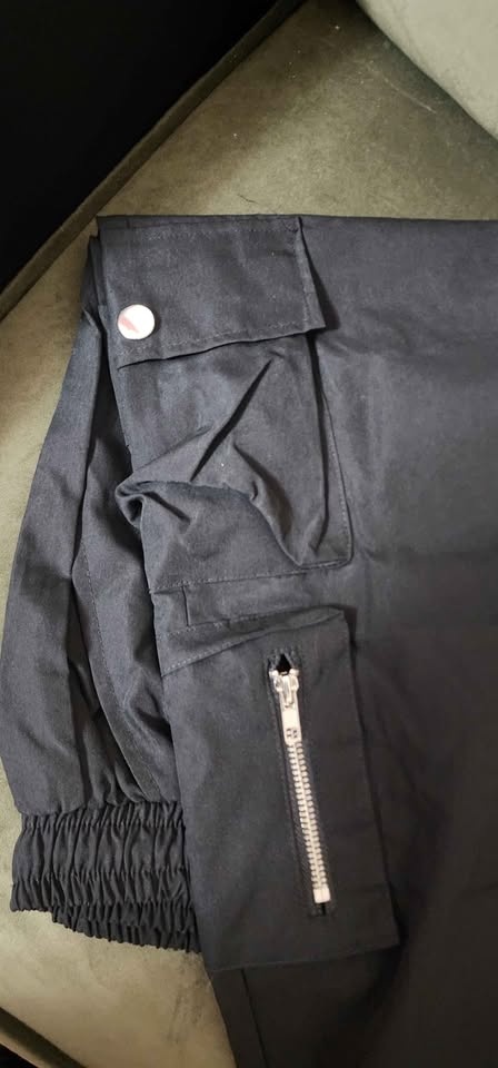 Shein EZwear polyester Black cargo pants - photo 4