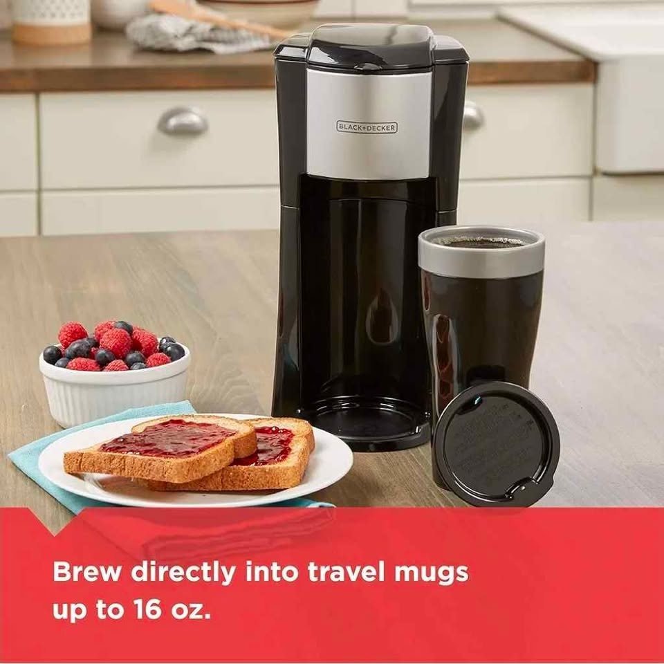 BLACK+DECKER CM618C Single Serve Coffee Maker, Black - photo 5