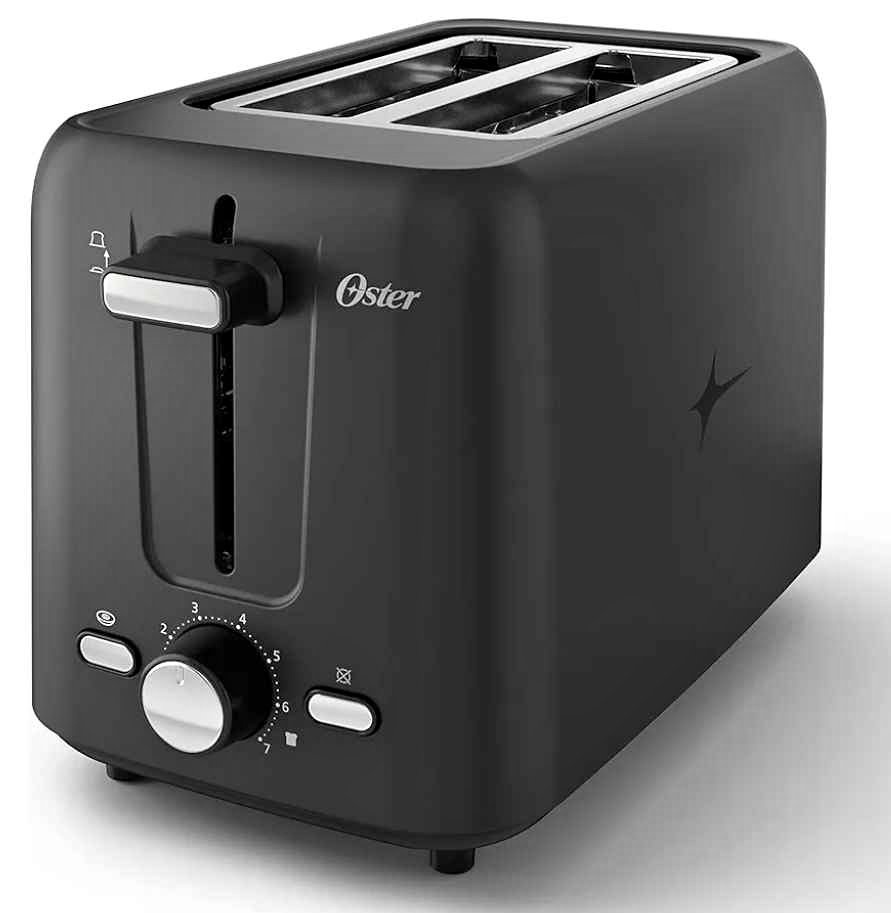 Oster 2-Slice Toaster with Bagel Setting, Black