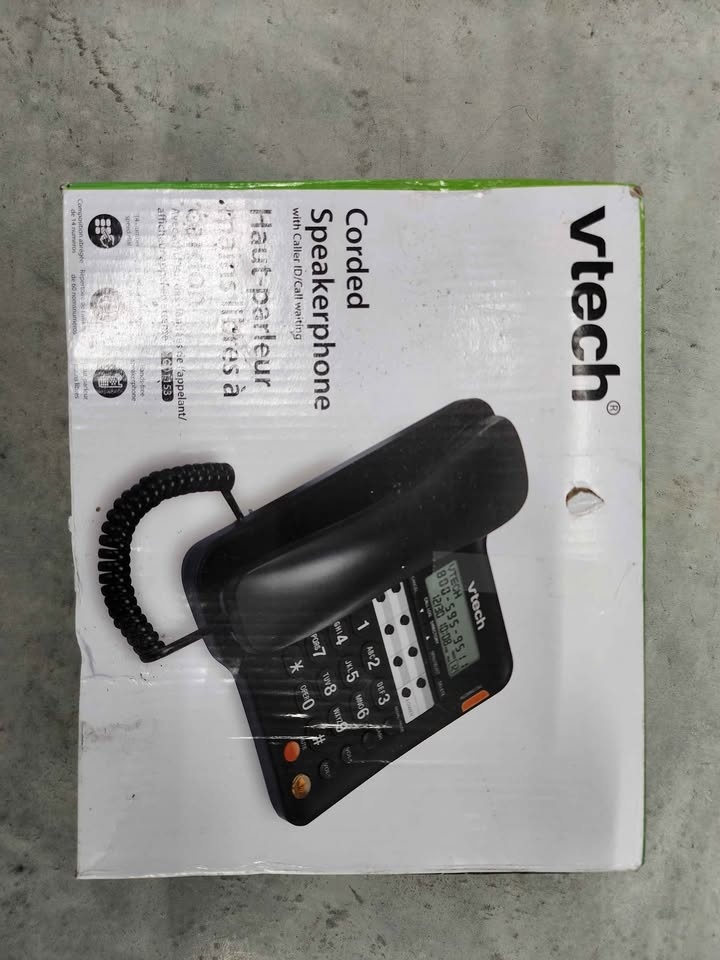 VTech CD1153-BK Corded Speakerphone with Caller ID - Black - photo 3