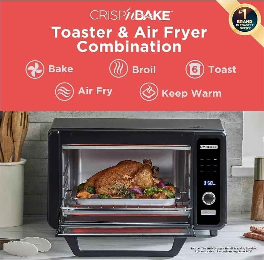 BLACK+DECKER Crisp 'N Bake 6-Slice Digital Toaster Oven - photo 2