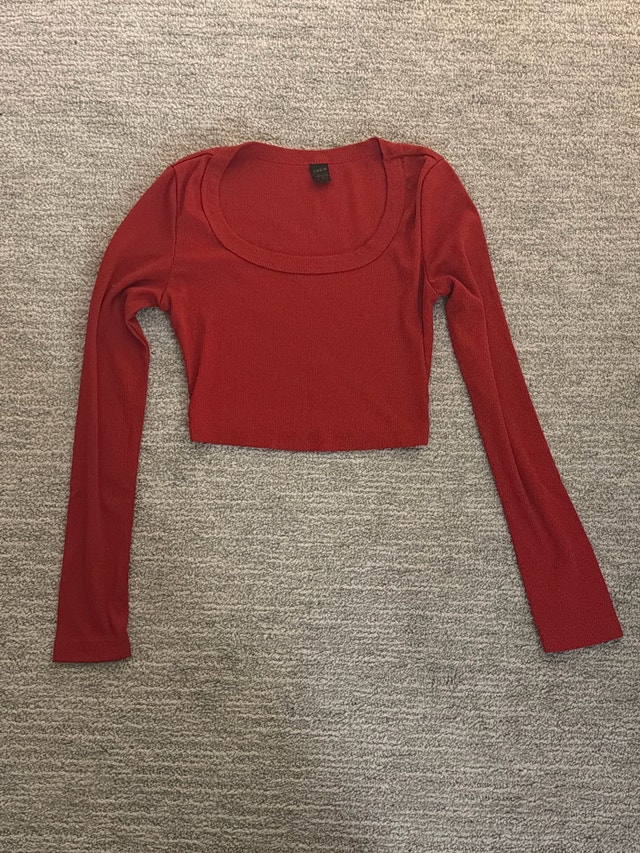 Shein Long Sleeve Crop Top