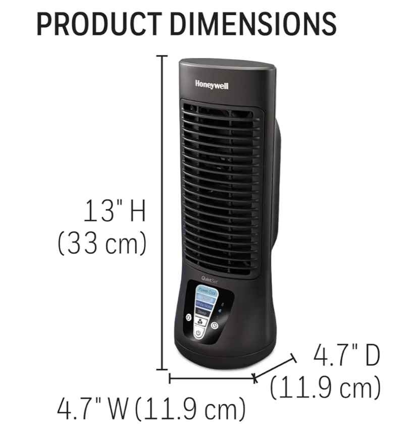 Honeywell QuietSet 13" Personal Desk/Table Fan - photo 2