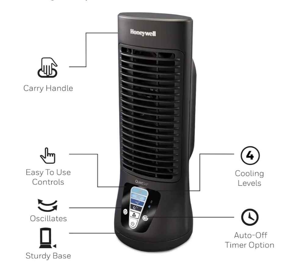 Honeywell QuietSet 13" Personal Desk/Table Fan - photo 5
