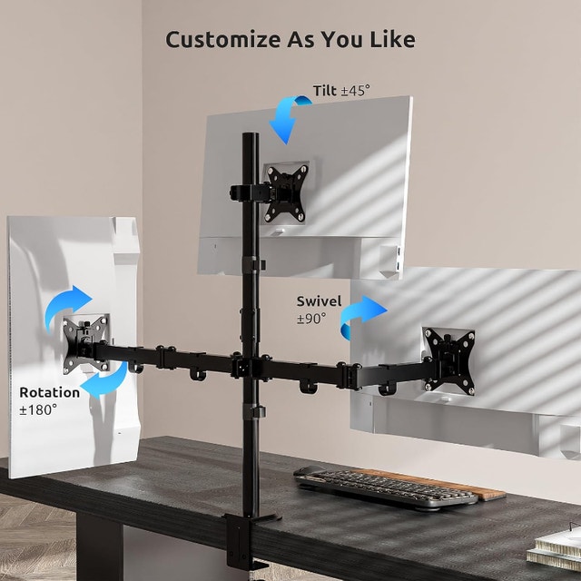 Triple monitor stand for sale (for 17"-35" screens up to 22 lbs) - photo 4