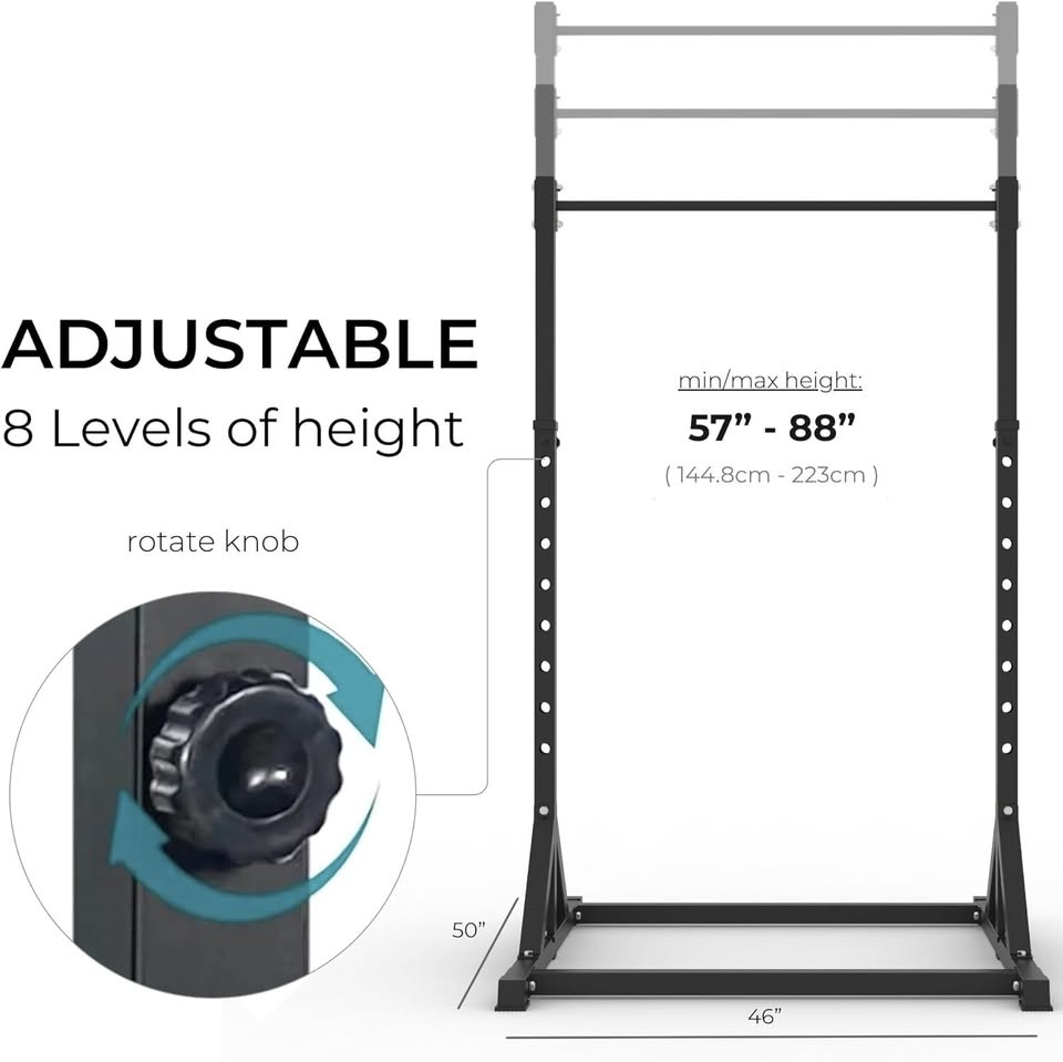 Adjustable Power Tower, Pull Up Station Up To 330 lbs (HANZO) - photo 4