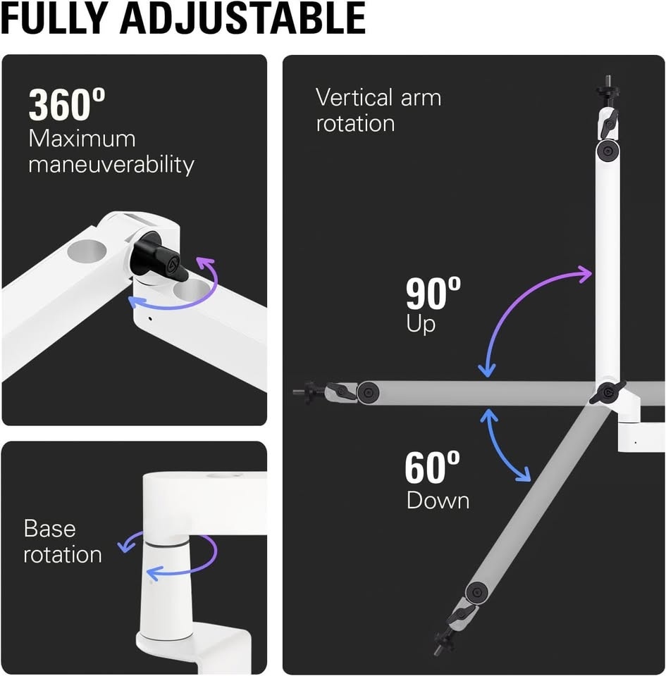 Wave Mic Arm LP White - Premium Low Profile Microphone Arm (Elga - photo 4