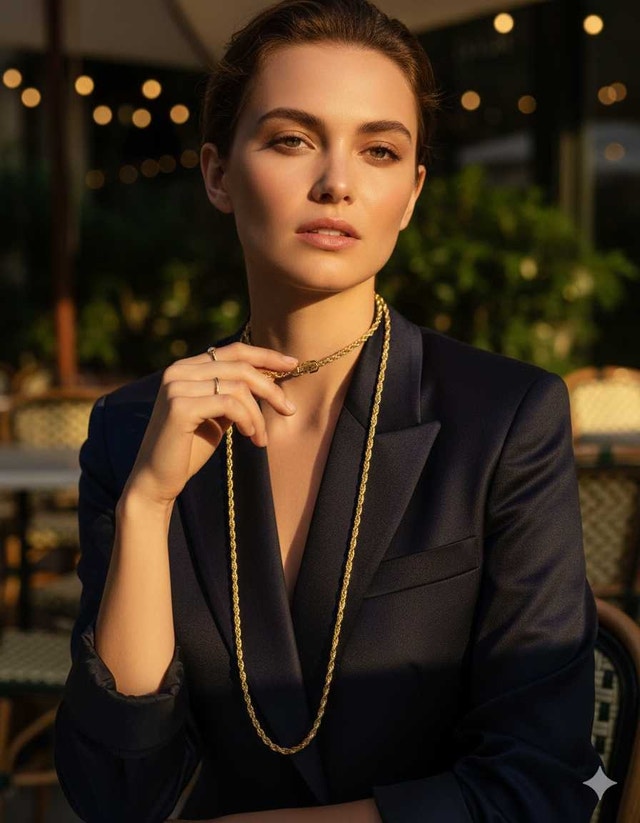 VINTAGE Christian Dior 35" Rope Chain Necklace
