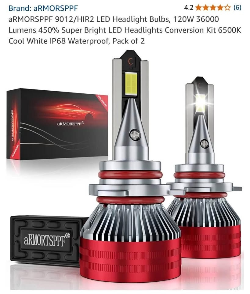 ⚡️🚘 aRMORSPPF 9012 HIR2 LED Headlight Bulbs
