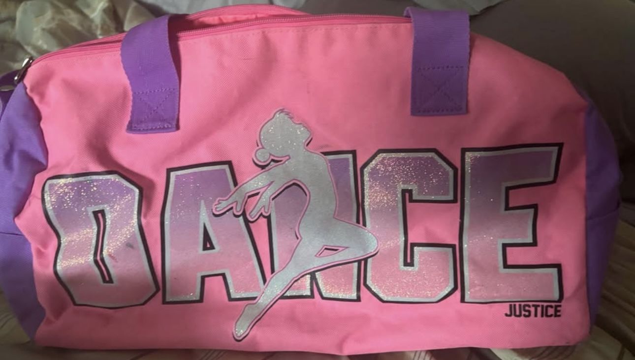 Justice Pink Dance Duffel Bag – Great Condition!