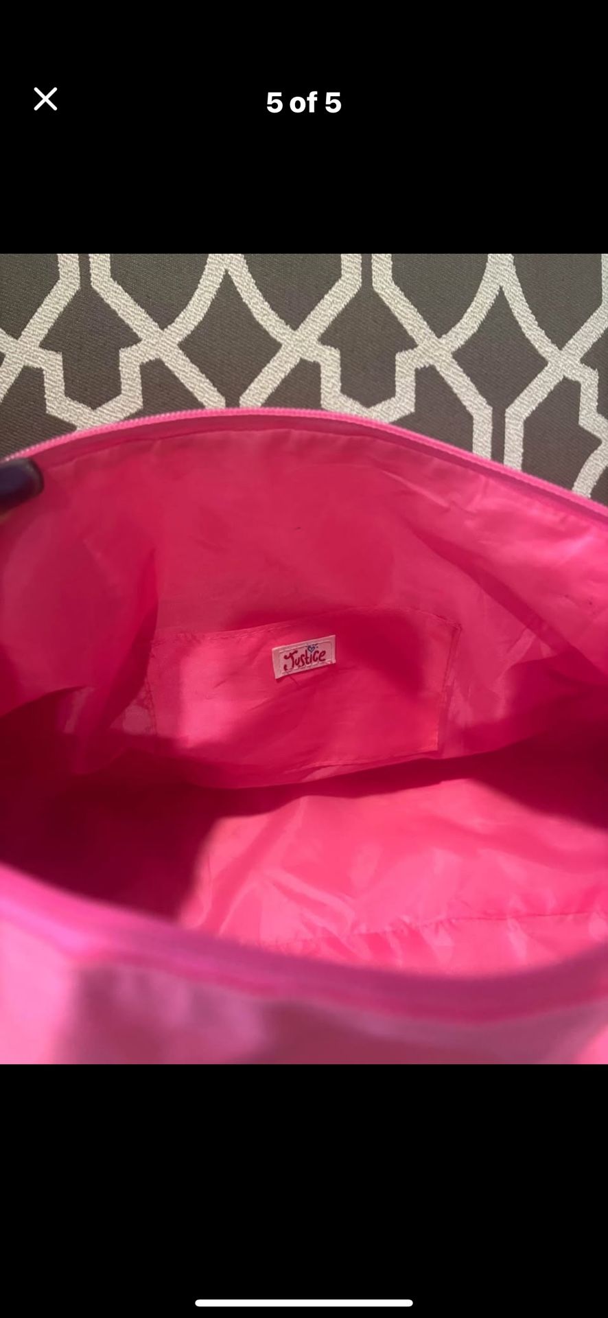 Justice Pink Dance Duffel Bag – Great Condition! - photo 3