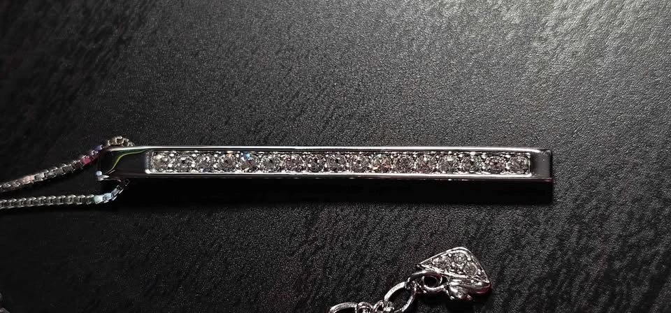 SWAROVSKI Crystal Bar Drop Pendant Necklace NWOT - photo 2