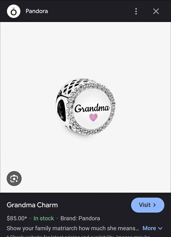 Grandma Pandora Mother's day charm