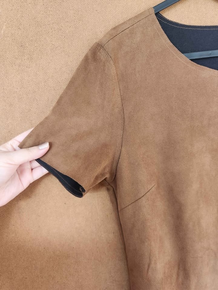 Tan Suede Dress with Pockets - photo 3