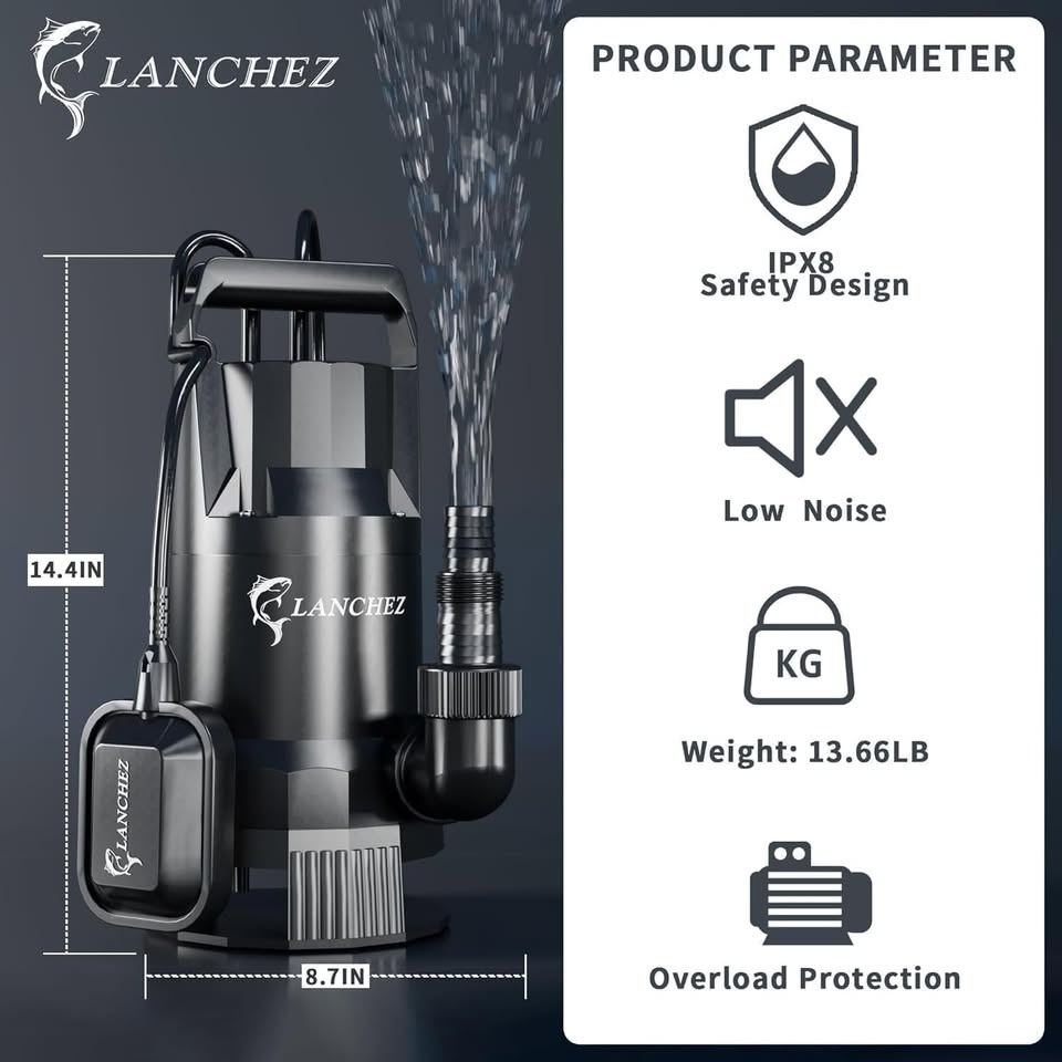 1.6HP 5200GPH Sump Pump - photo 2